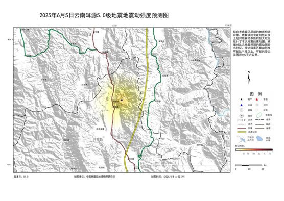 地震動(dòng)強(qiáng)度預(yù)測(cè)圖NL